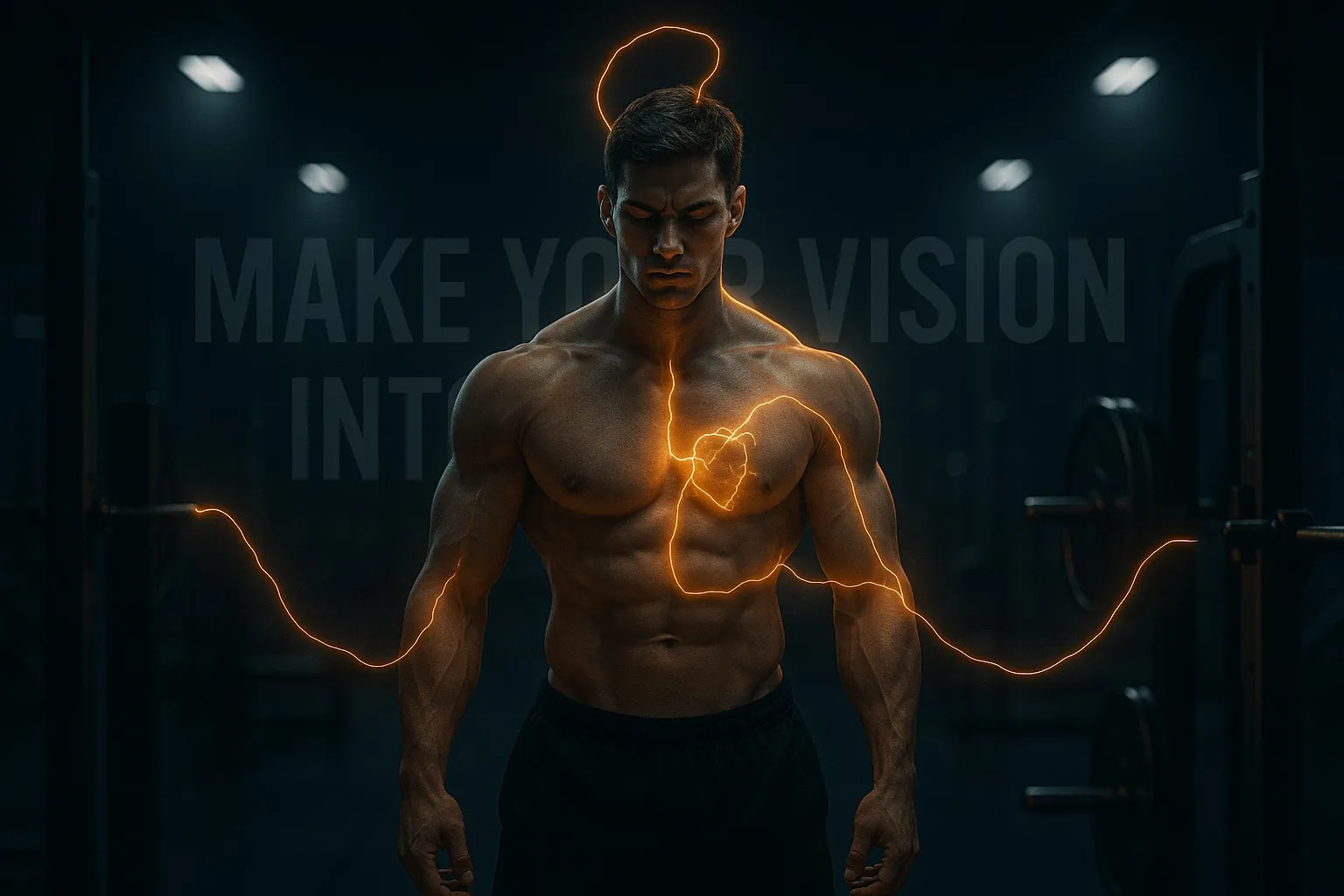 Male bodybuilder image created by AI art